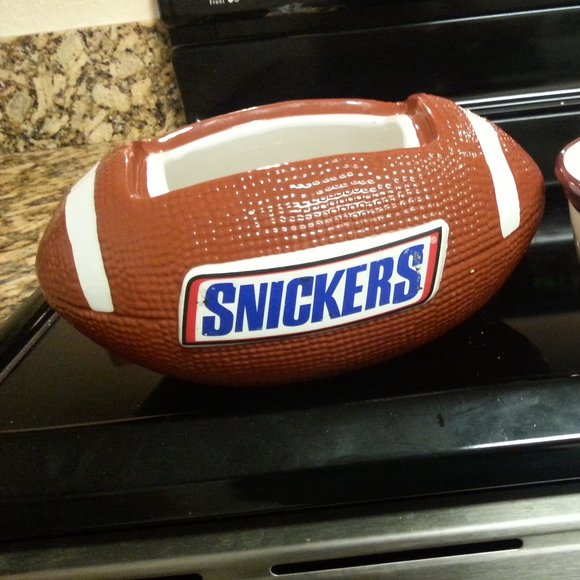 Snickers football Candy bar bowl dish - Picture 2 of 4